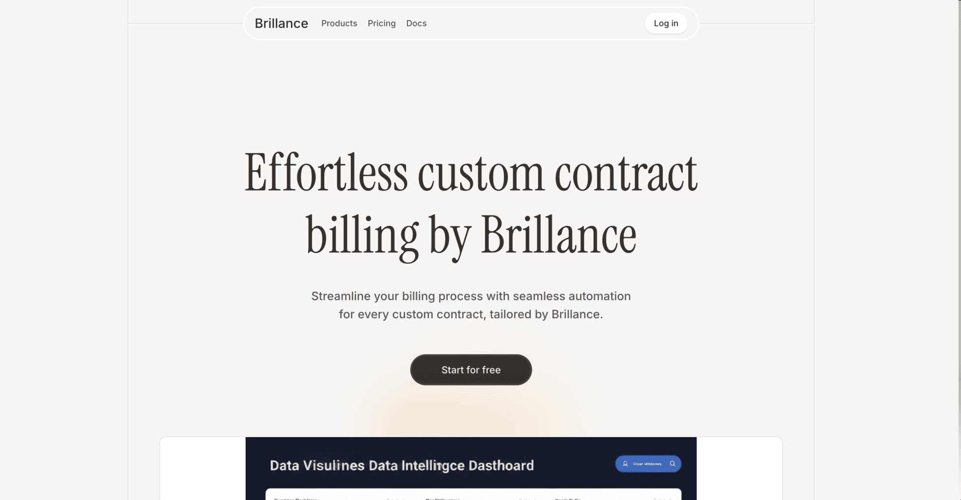 Brillance SaaS Landing Page